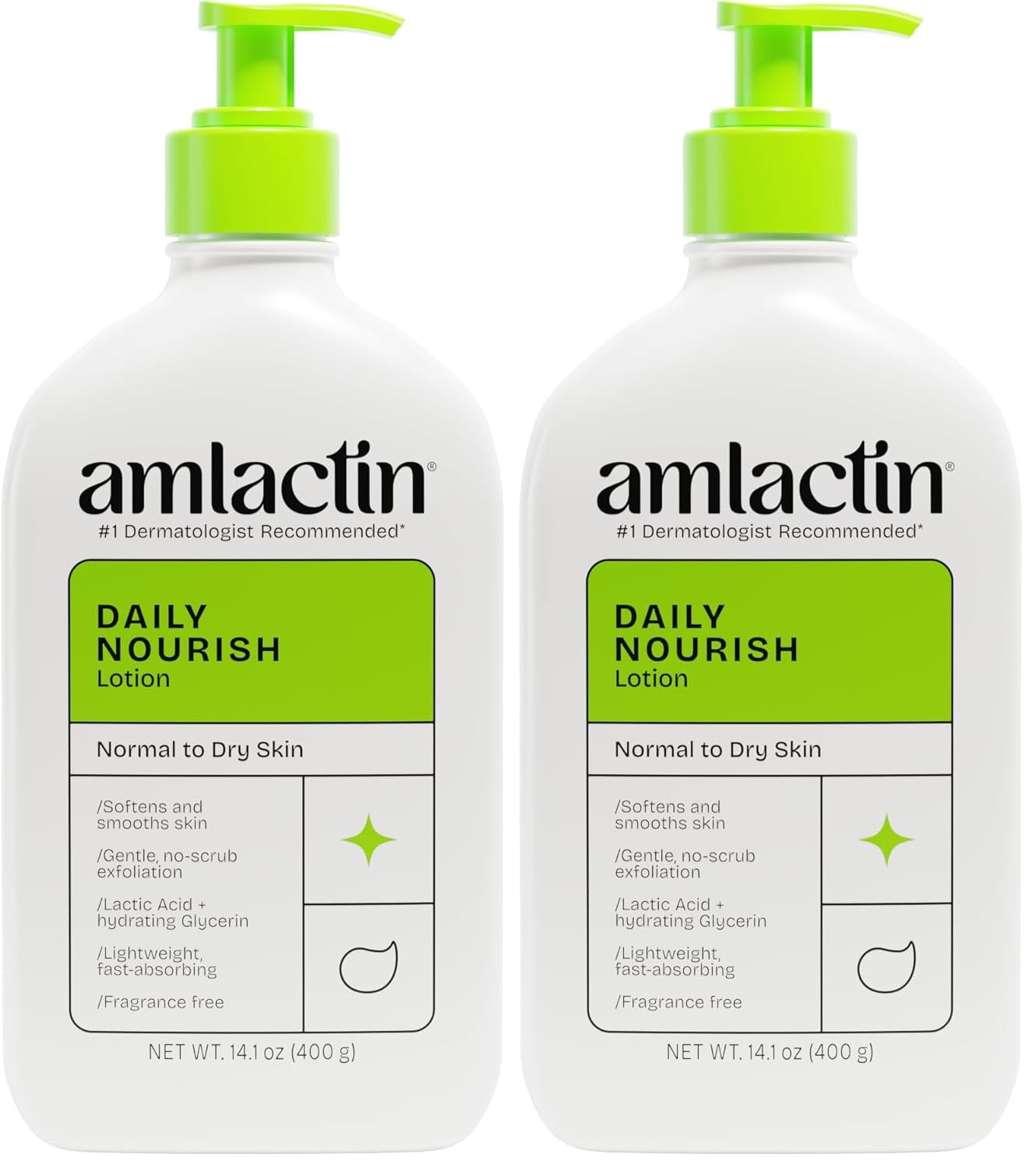 AmLactin Daily Nourish 12% - Loción corporal de 14.1 oz con 12% de...