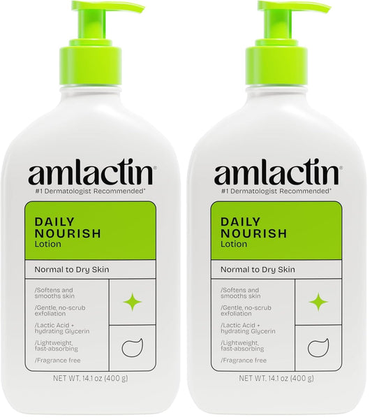 AmLactin Daily Nourish 12% - Loción corporal de 14.1 oz con 12% de...