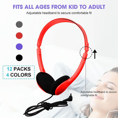 Konohan Paquete de 12 auriculares a granel para escuela, estudiante...