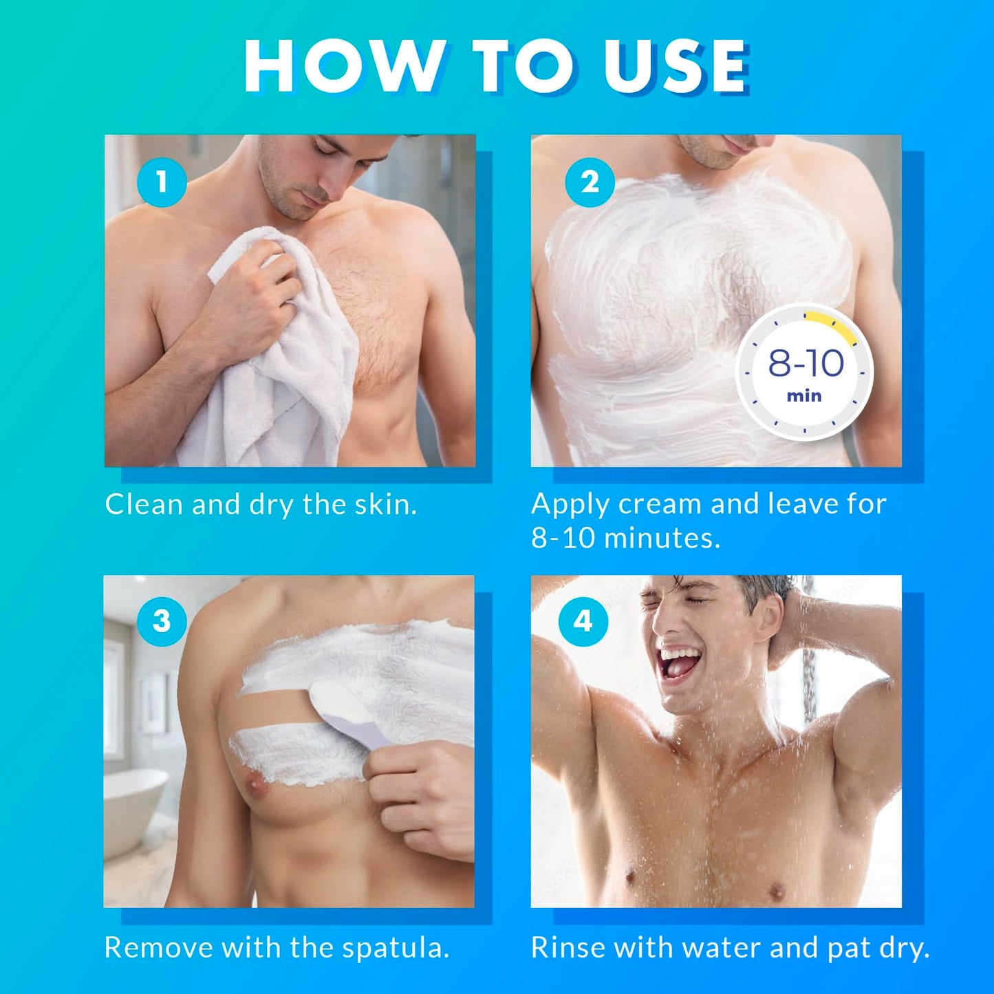 Crema depilatoria para hombres: crema depilatoria sensible para hom...