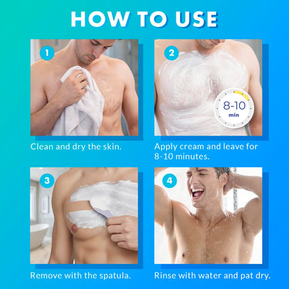 Crema depilatoria para hombres: crema depilatoria sensible para hom...
