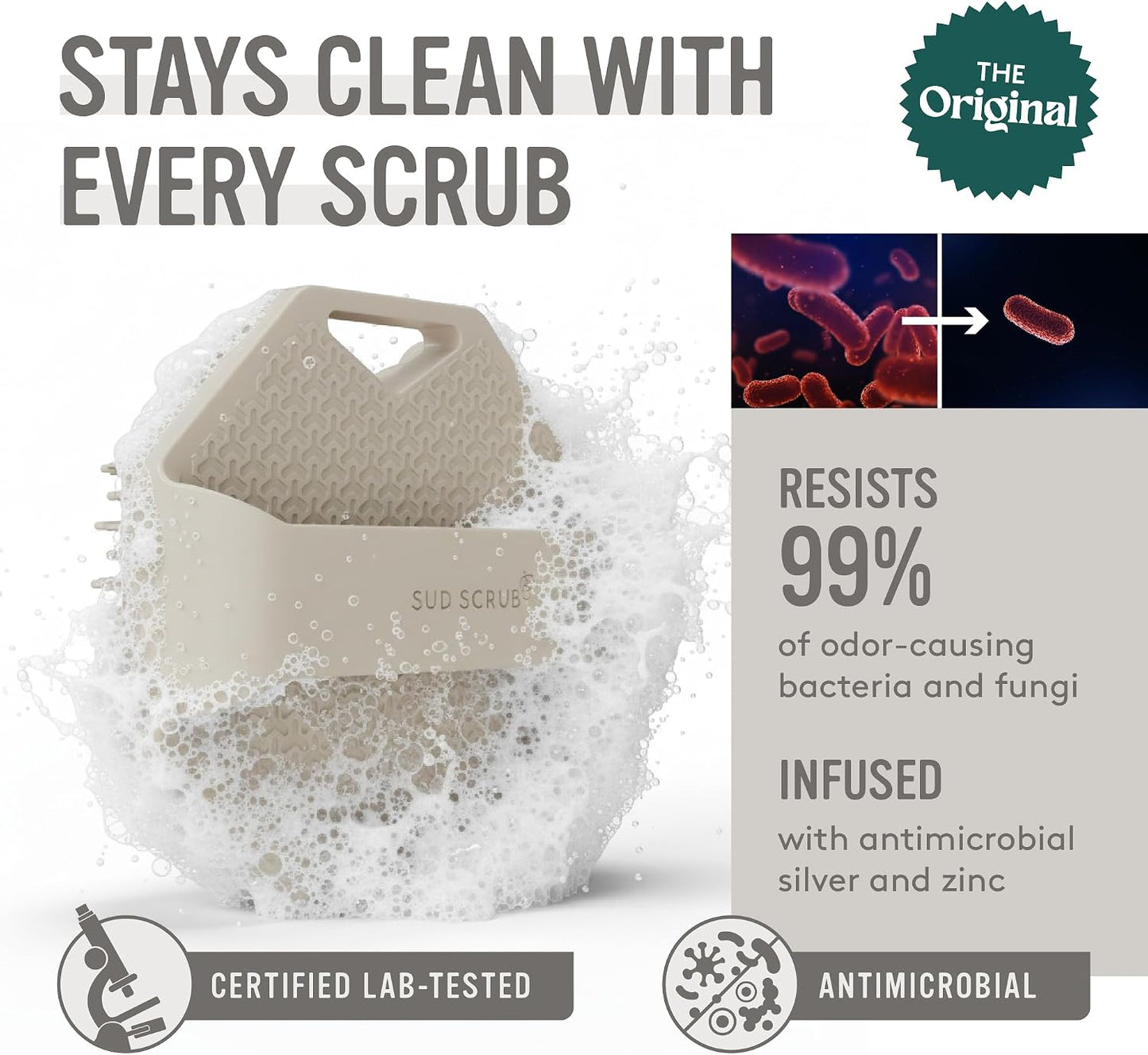 Sud Scrub® Exfoliante Corporal de Silicona Antimicrobiana, Exfolian...