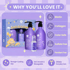 Luseta - Set de regalo de biotina y colágeno para mujer, champú | P...