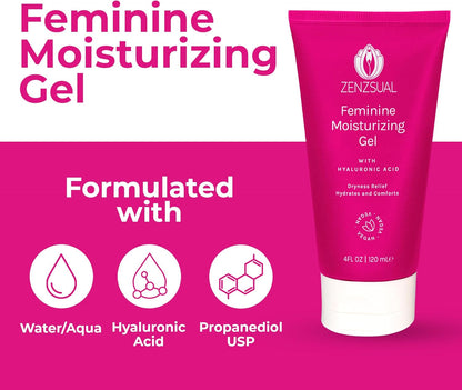 ZENZSUAL Gel hidratante femenino con ácido hialurónico \u2013 Gel a...
