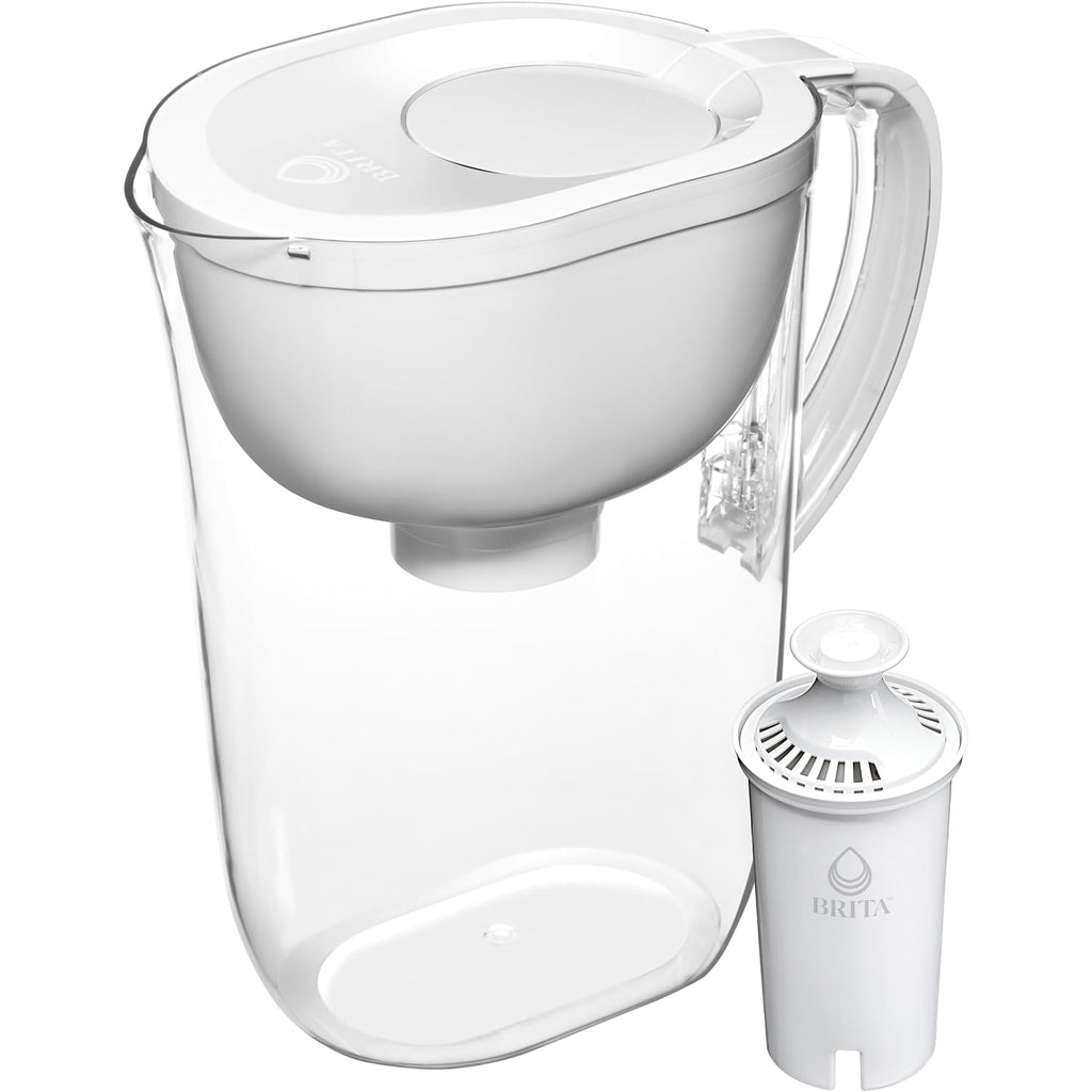 Brita Jarra de filtro de agua de todo el día, blanco, grande, 10 ta...