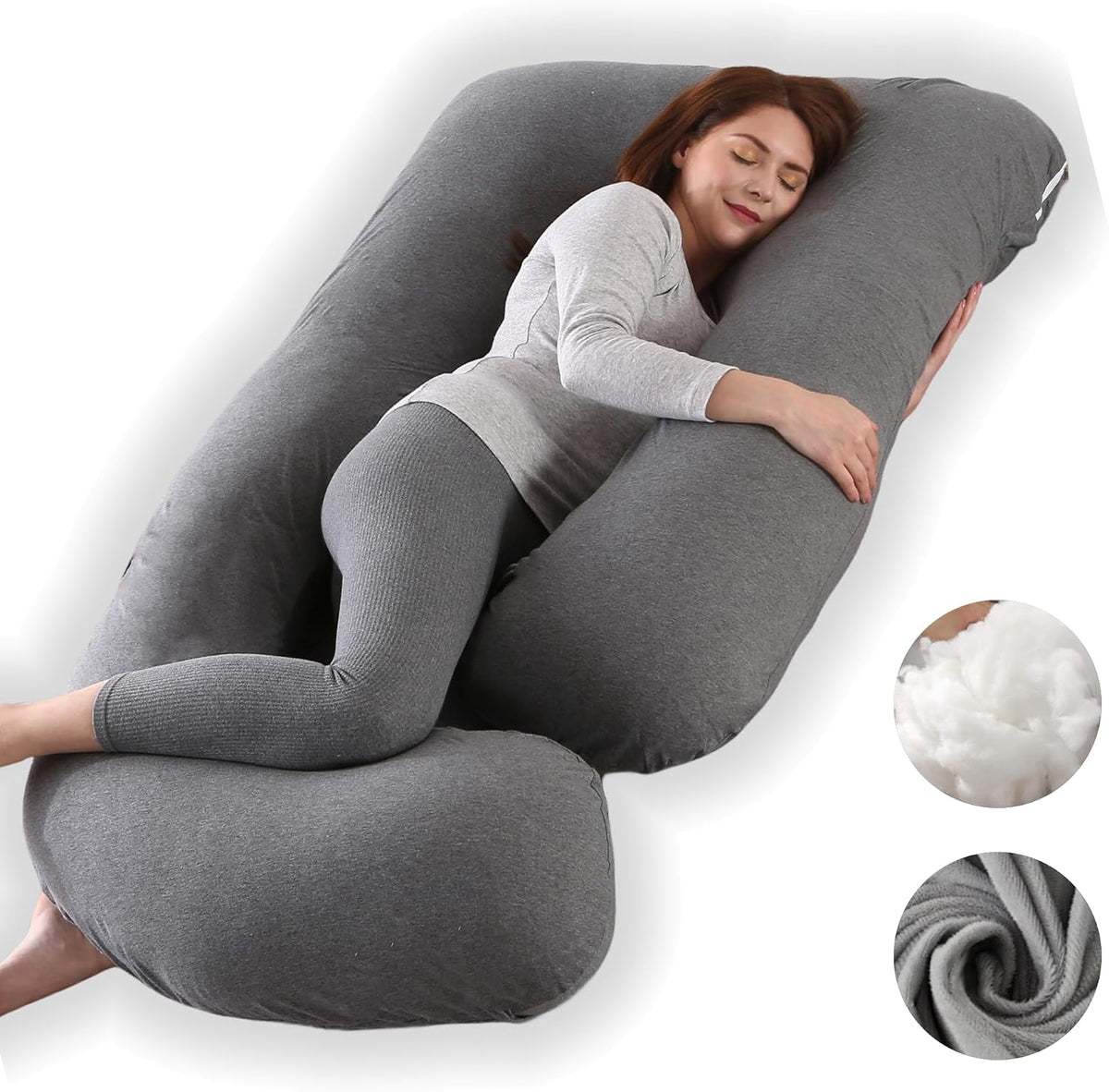 ALLOPERA Almohada de embarazo, almohada de maternidad de cuerpo com...