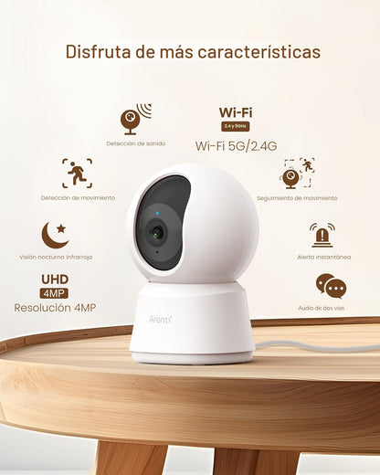 ARENTI Cámara de seguridad 5G para interiores, cámara para mascotas...