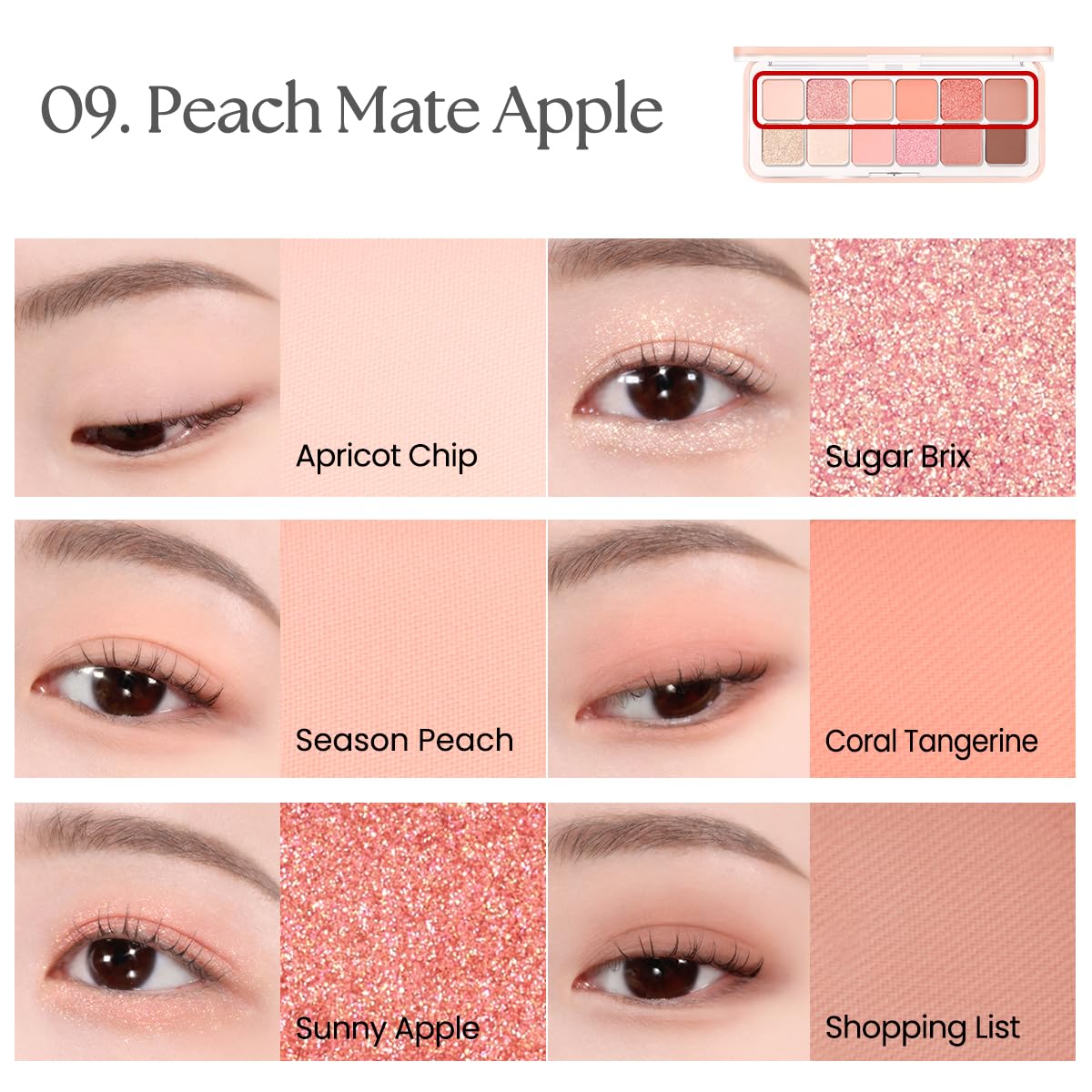 CLIO PRO EYE PALETTE AIR (09 MELOCOTÓN MATE MANZANA)