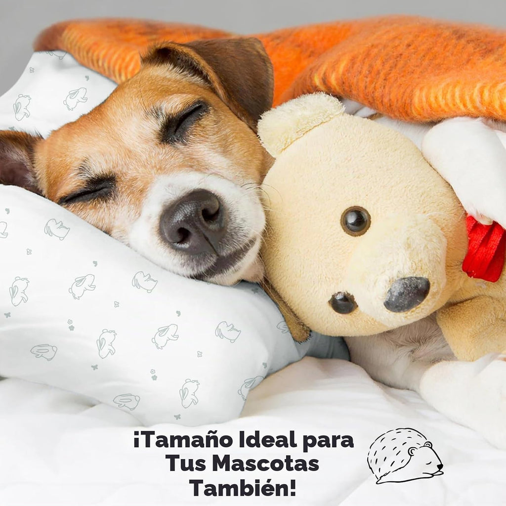 KeaBabies Pack de 2 almohadas para niños pequeños de 13x18 - Almoha...
