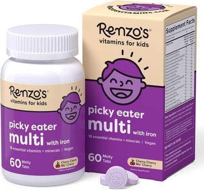 Multivitamínico Renzo's Picky Eater Kids con Hierro, Vitaminas...