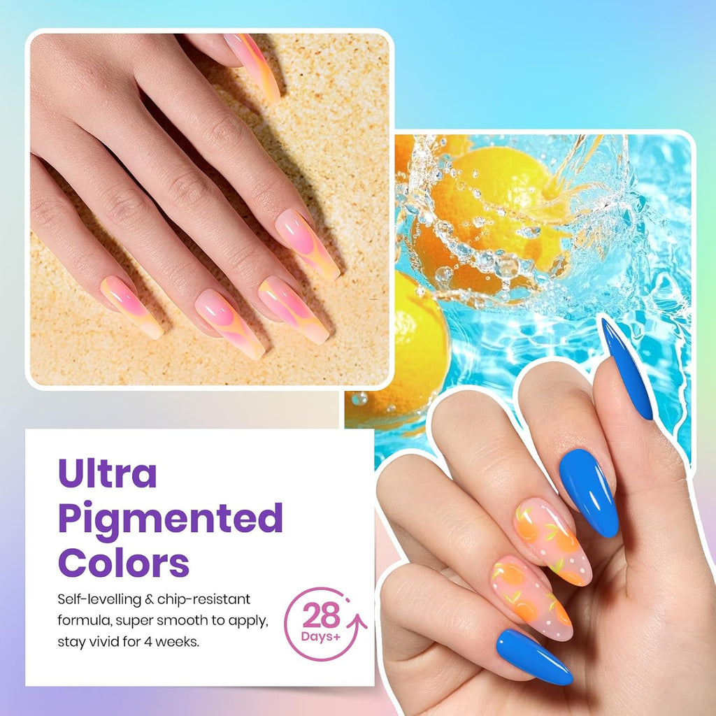 Beetles - Juego de esmaltes de uñas de gel, 63 piezas, 55 colores,...