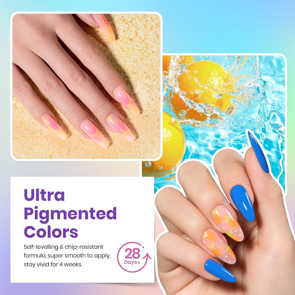 Beetles - Juego de esmaltes de uñas de gel, 63 piezas, 55 colores,...