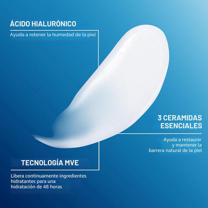 CeraVe Loción hidratante diaria para piel seca, loción corporal y h...