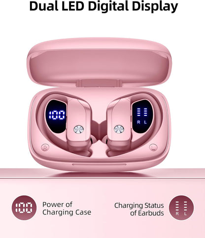 bmanl Auriculares Inalámbricos Bluetooth Audífonos Sobre la Oreja c...