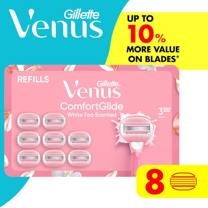 Venus ComfortGlide White Tea - Cuchillas de afeitar para mujer, con...
