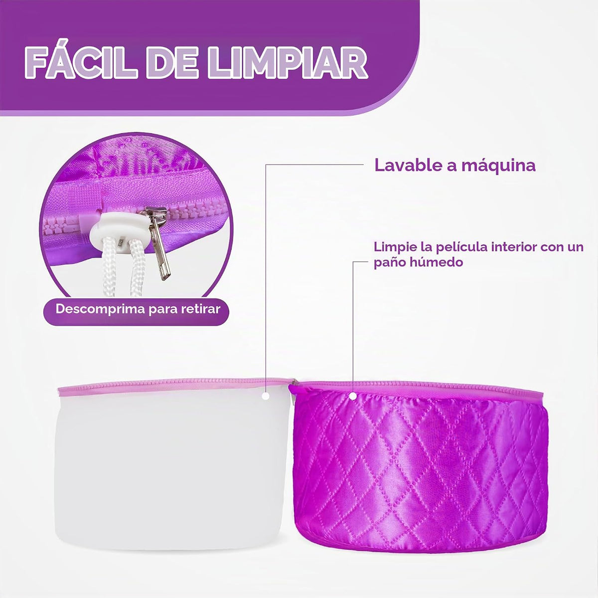 Gorro de vapor para acondicionamiento profundo con 10 niveles de ca...