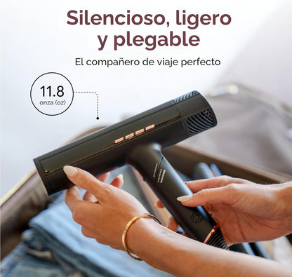 SRILabs DryQ - Secador de pelo "Smart", súper ligero, plega...
