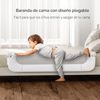 UPGOGO Riel de cama plegable para niños pequeños, blanco, 33 pulgad...