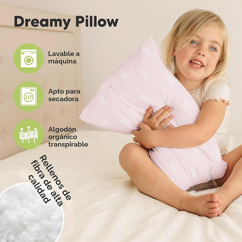 Paquete de 2 almohadas para niños de 2 años a 5,13 x 18 pulgadas (a...