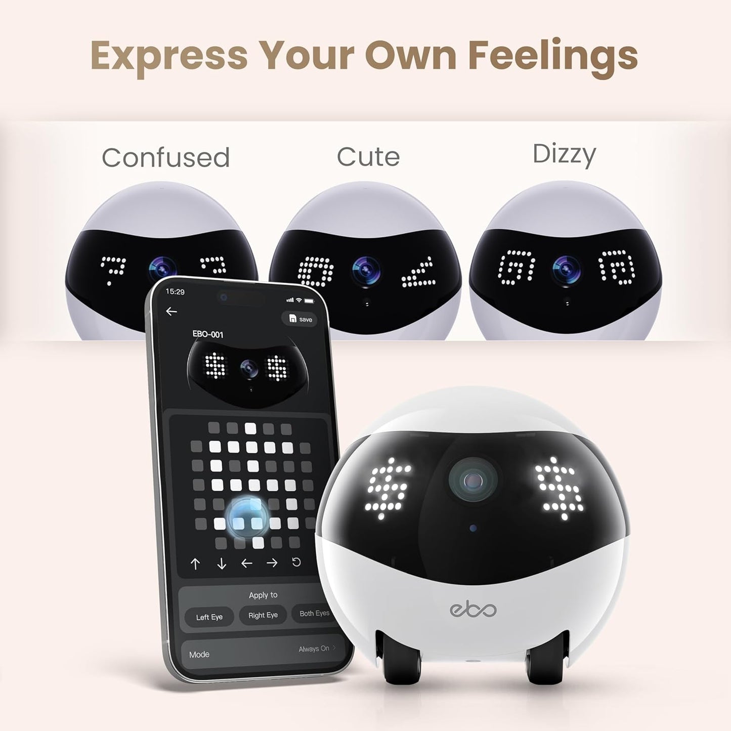 Enabot EBO Air 2 FamilyBot - Robot de cámara de seguridad para inte...