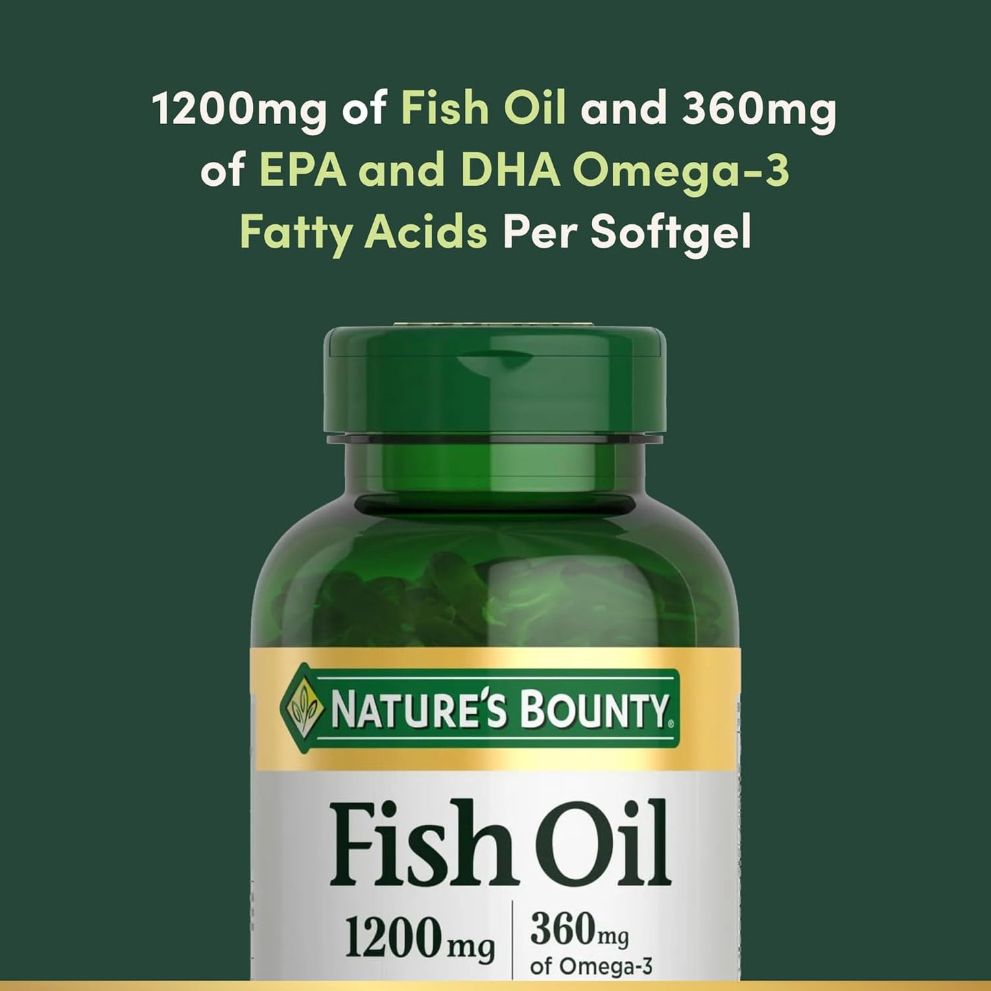 Aceite de pescado de Nature's Bounty, apoya la salud del corazó...