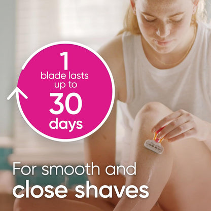 Gillette Venus Kit de maquinilla de afeitar de viaje extra suave para mujer, mini mango + repuesto + funda, regalos de vacaciones para mujeres