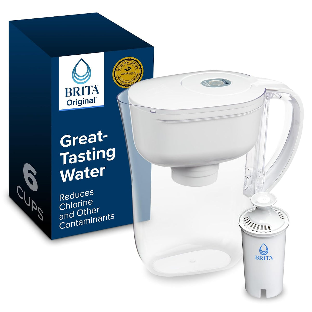Brita Jarra pequeña con filtro de agua de 6 tazas, incluye 1 filtro...