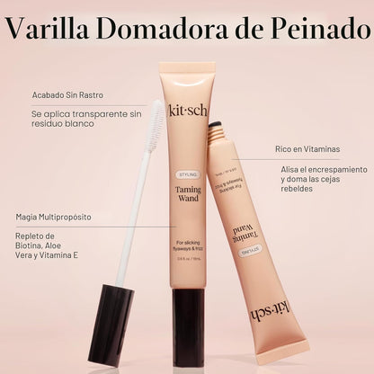 Kitsch Cepillo para cabello con frizz - Varita domadora con biotina...