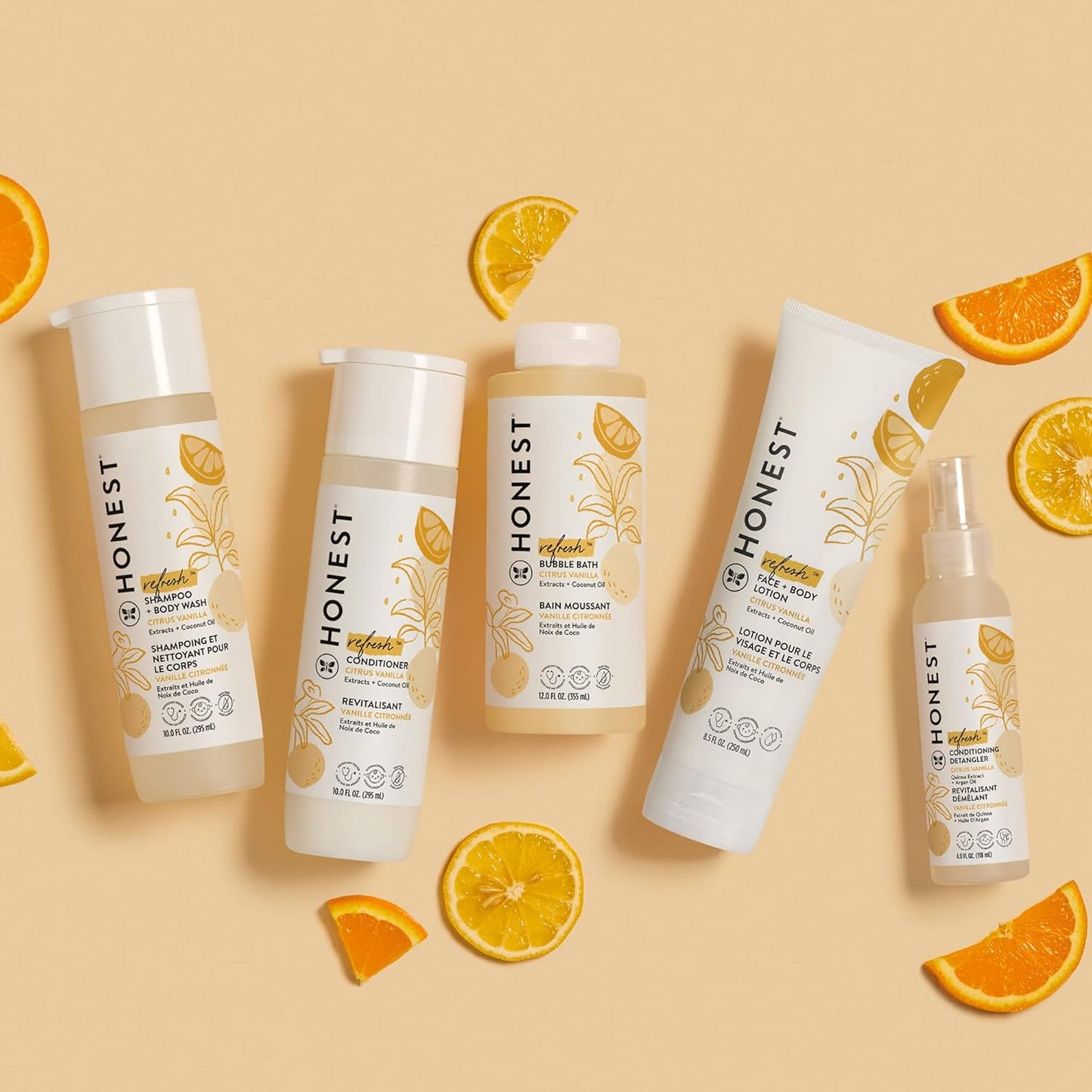 The Honest Company - Espray acondicionador desenredante, naranja du...