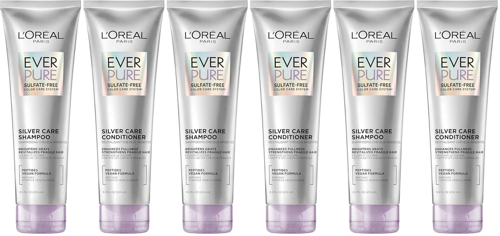 L'Oreal Paris EverPure Silver Care - Juego de champú y acondici...