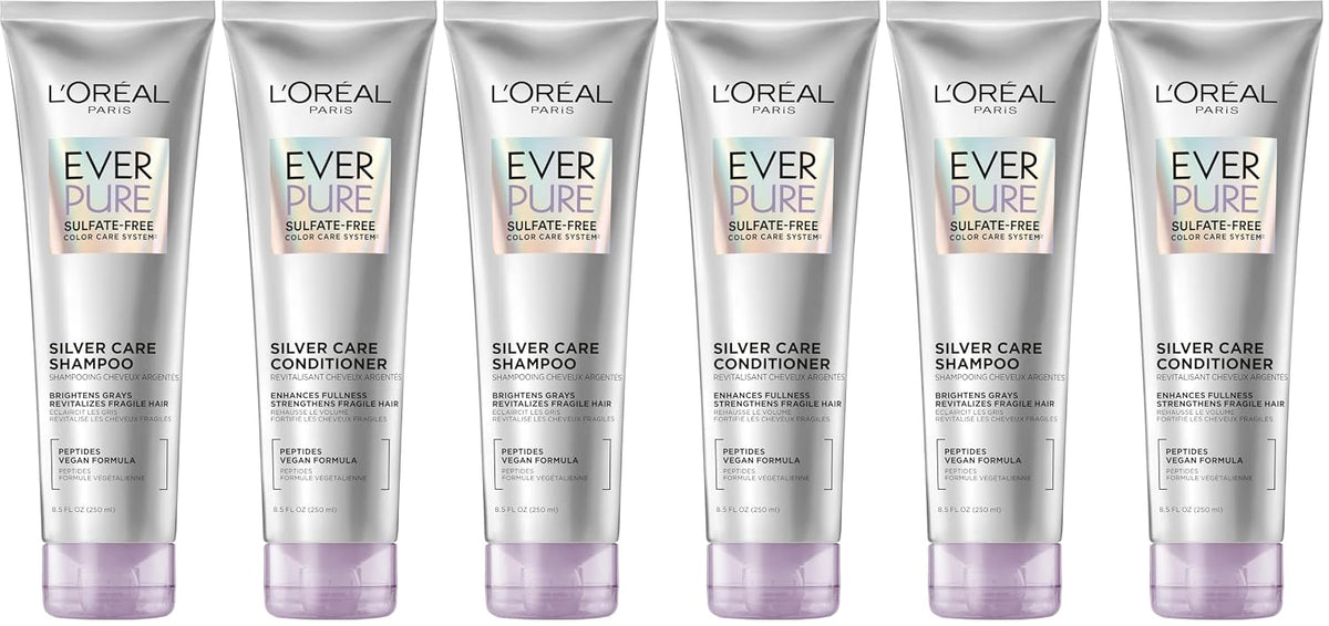 L'Oreal Paris EverPure Silver Care - Juego de champú y acondici...