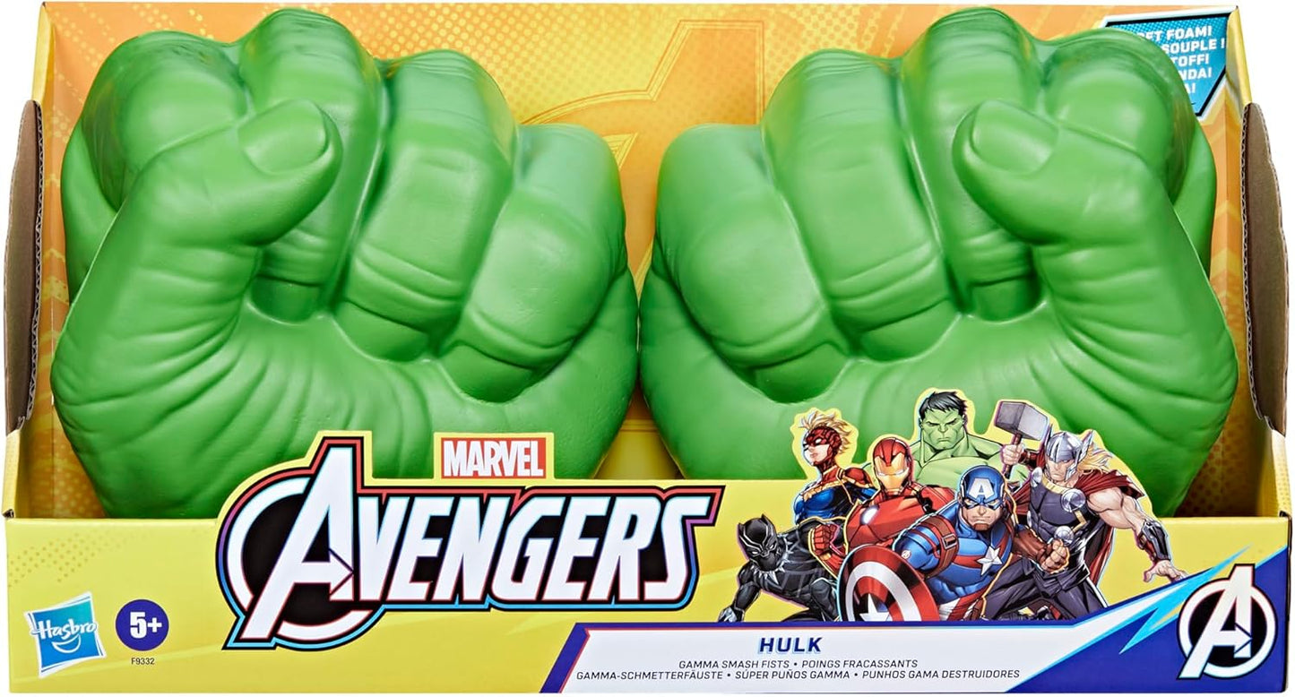 Marvel Puños de Hulk Gamma Smash, juguete de espuma suave para juegos de rol, juguetes de superhéroes de los Vengadores para niños de 5 años en adelante