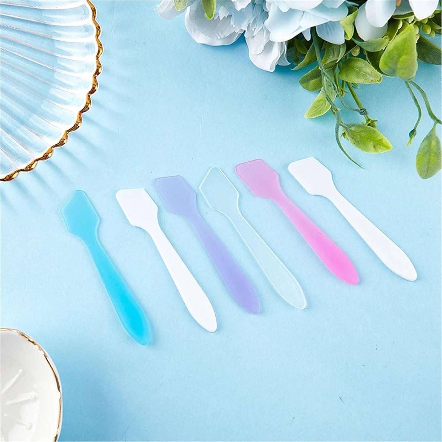 Lotion Spatula 100 Pcs Mini Cosmetic Spatulas Scoop Face Cream Make...