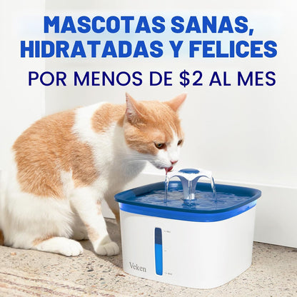 Filtros de Fuente de Agua para Gatos Veken, Paquete de 12 Filtros d...