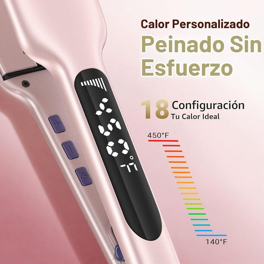 CrazyMar Plancha de pelo infrarroja de 2 pulgadas, plancha plana al...