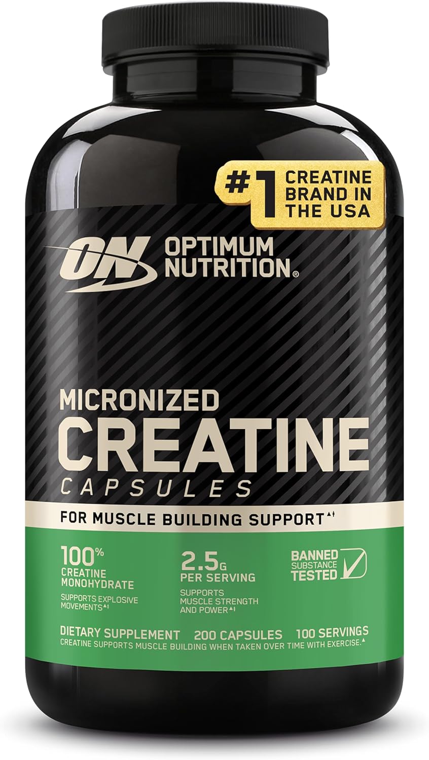 Optimum Nutrition Cápsulas de monohidrato de creatina micronizada,...