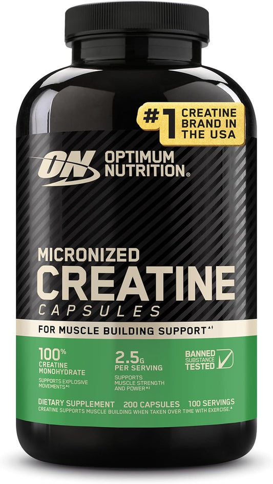 Optimum Nutrition Cápsulas de monohidrato de creatina micronizada,...