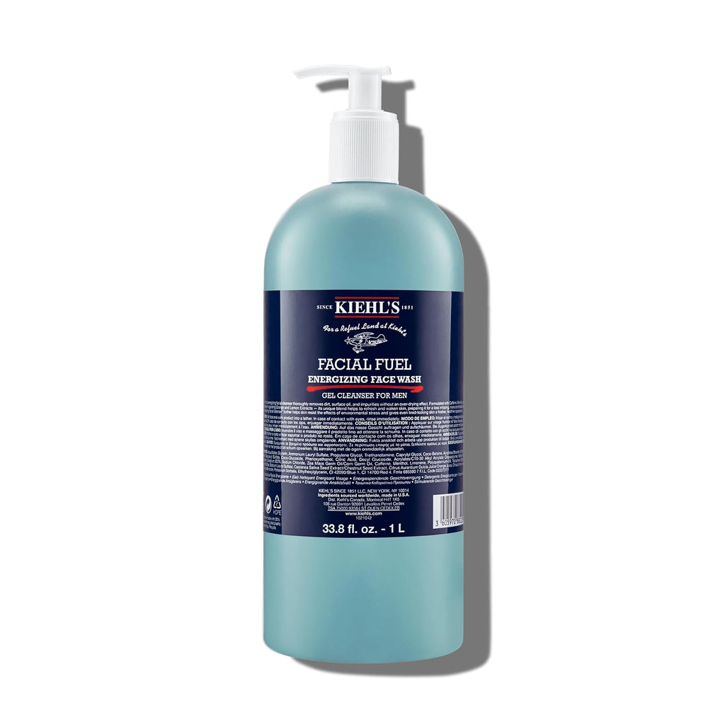 Kiehl's Limpiador facial Facial Fuel, gel refrescante y vigoriz...