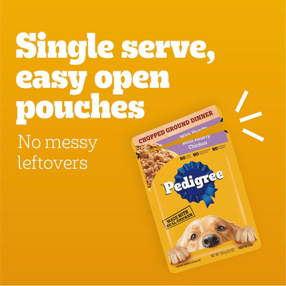 Pedigree - Comida húmeda para perros adultos de cena molida en un p...