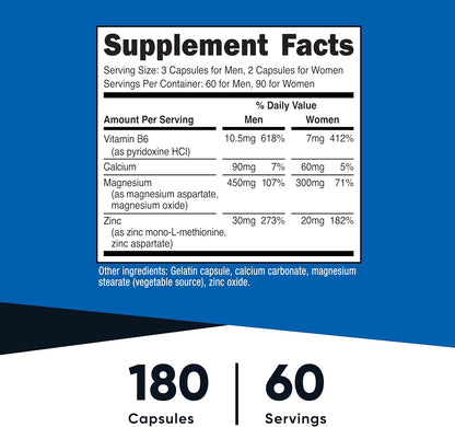 Nutricost ZMA 180 Cápsulas (3 Botellas)