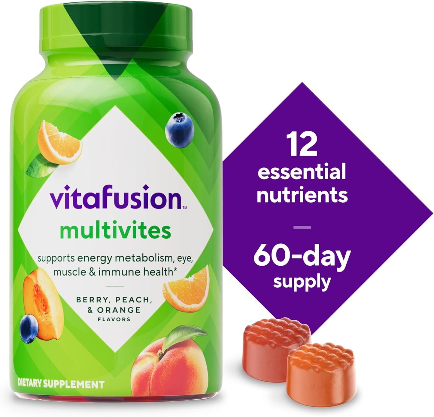 Vitafusion Gomitas de vitaminas para adultos, 120 unidades