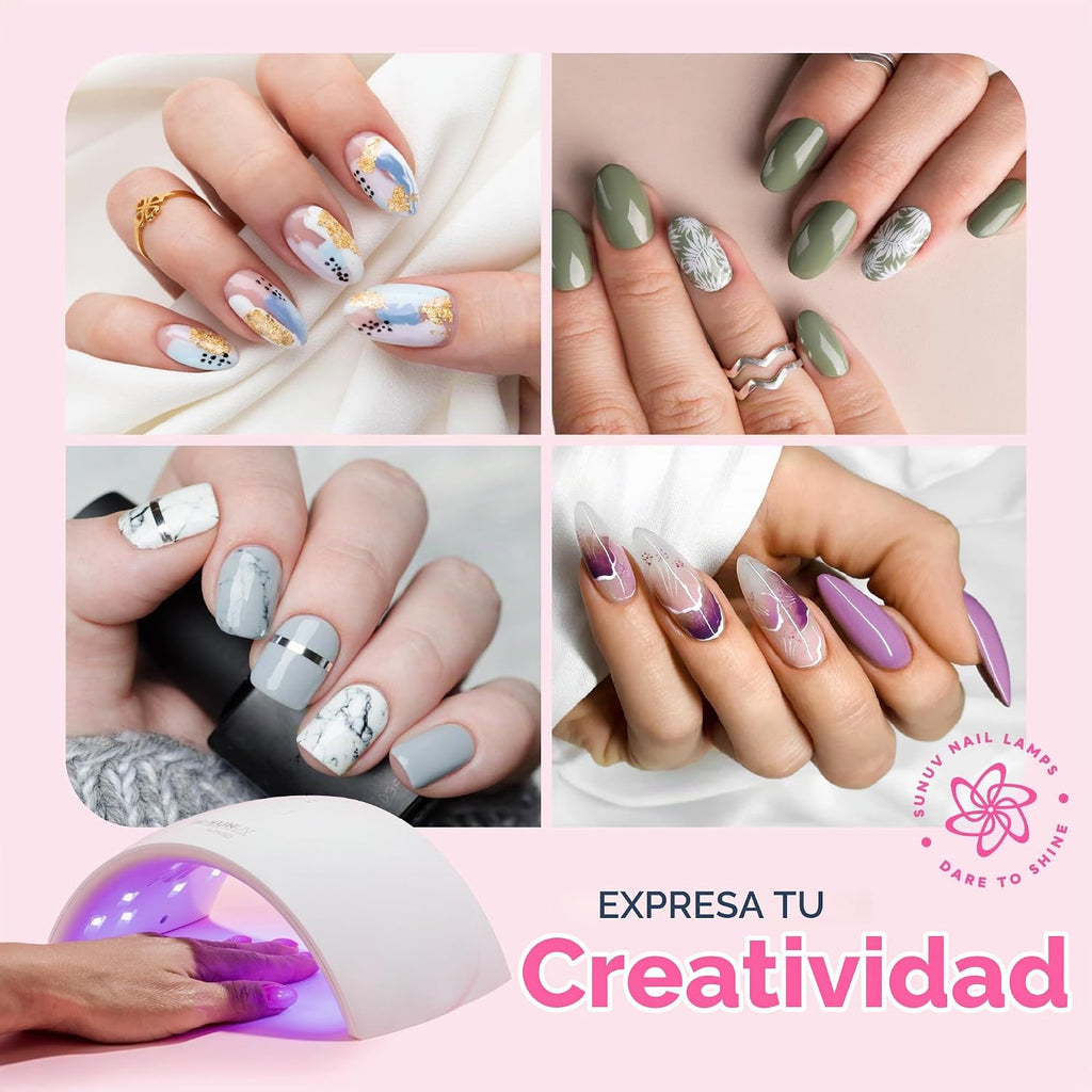 Lámpara secadora de uñas SUNUV de 24 W. , Blanco | Sensor automátic...