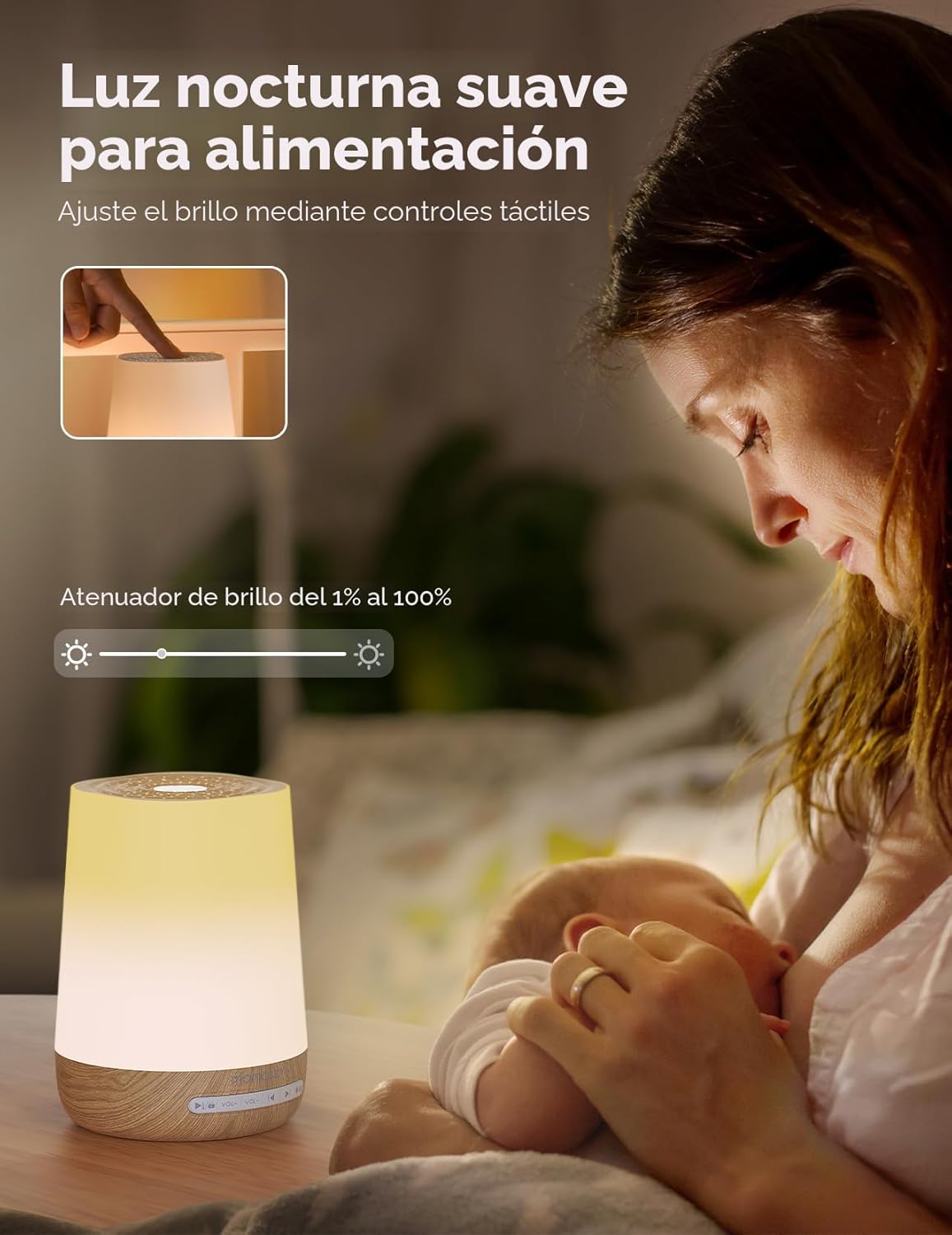 Máquina de sonidos para bebé, Momcozy - Máquina de ruido blanco con...