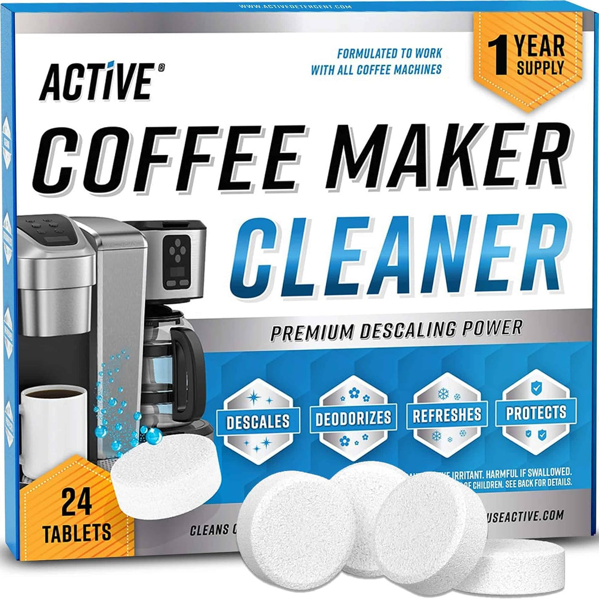 Tabletas descalcificadoras para cafetera, 24 unidades, compatibles...