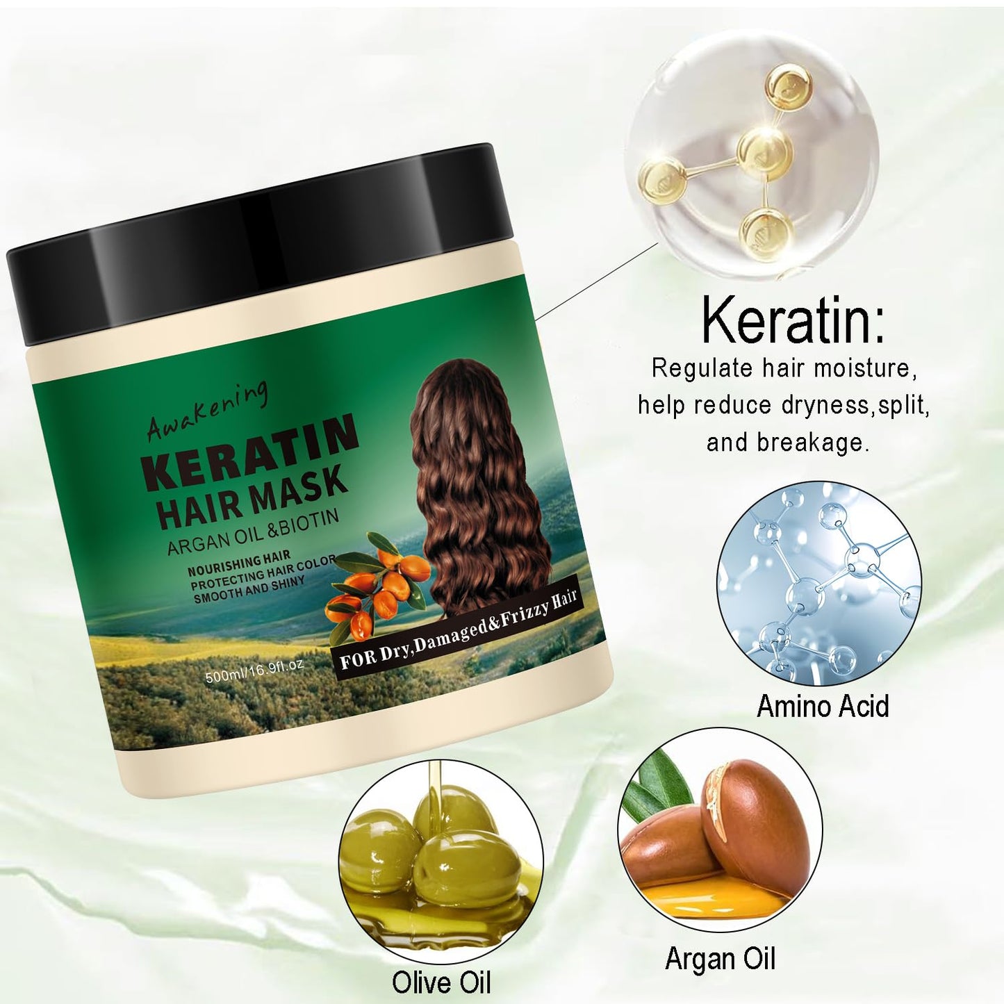 LSKINBATH Mascarilla capilar Tratamiento profundo Acondicionador de...