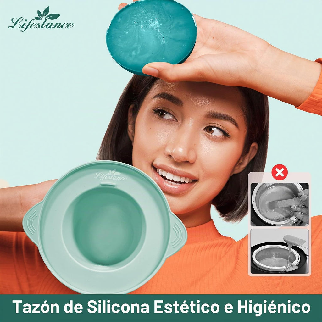 Lifestance Kit de depilación para mujeres y hombres - Calentador di...