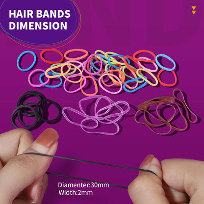 Teenitor - Bandas elásticas para el cabello, 2000 unidades, Bandas...