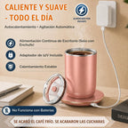 Taza de café con agitación automática, taza calentada de 10 oz con...