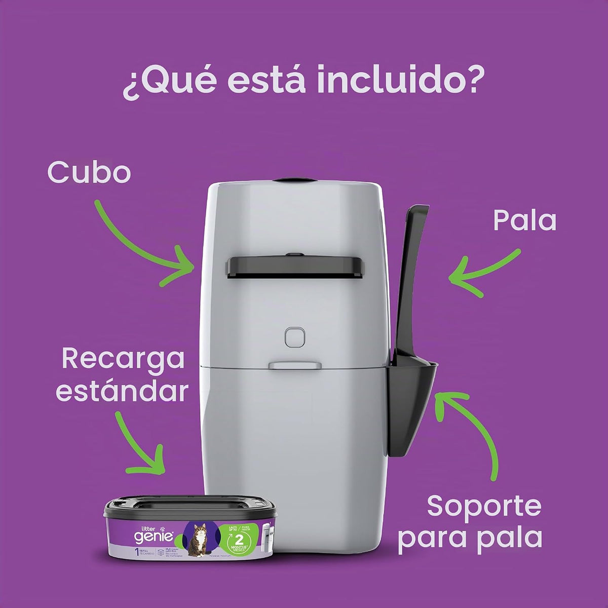 Sistema de eliminación y cartuchos de recarga de arena para gatos L...