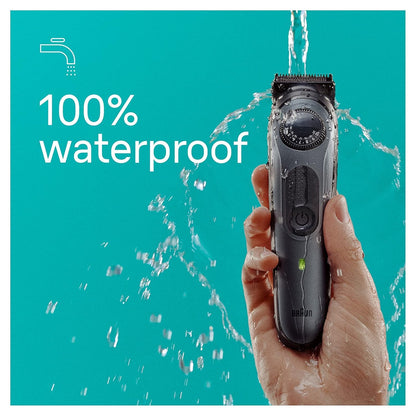 Braun Kit de afeitado todo en uno para hombre Serie 5 5490, 9 en 1 para barba, cara, nariz, orejas, cortadora de pelo, peluquero corporal y cuidado masculino, regalos de vacaciones para hombres